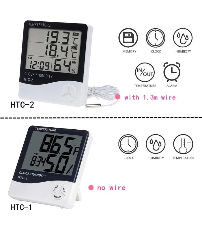 دماسنج و رطوبت سنج دیجیتالی HTC-2