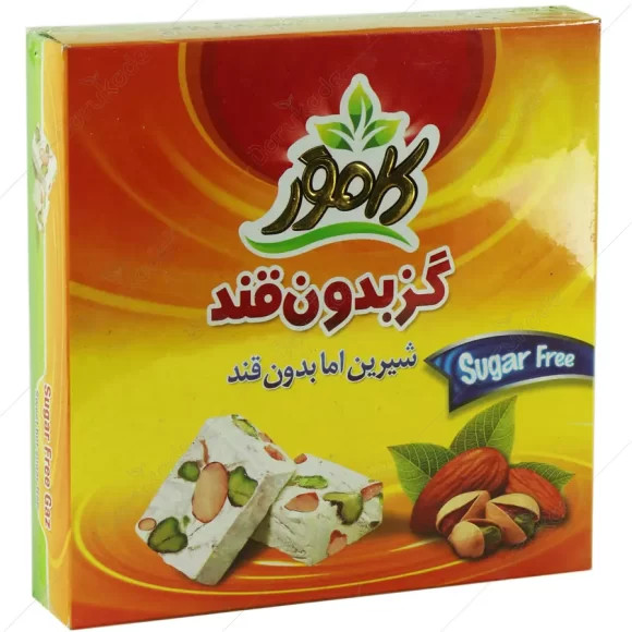 گز پسته ای بدون قند کامور
