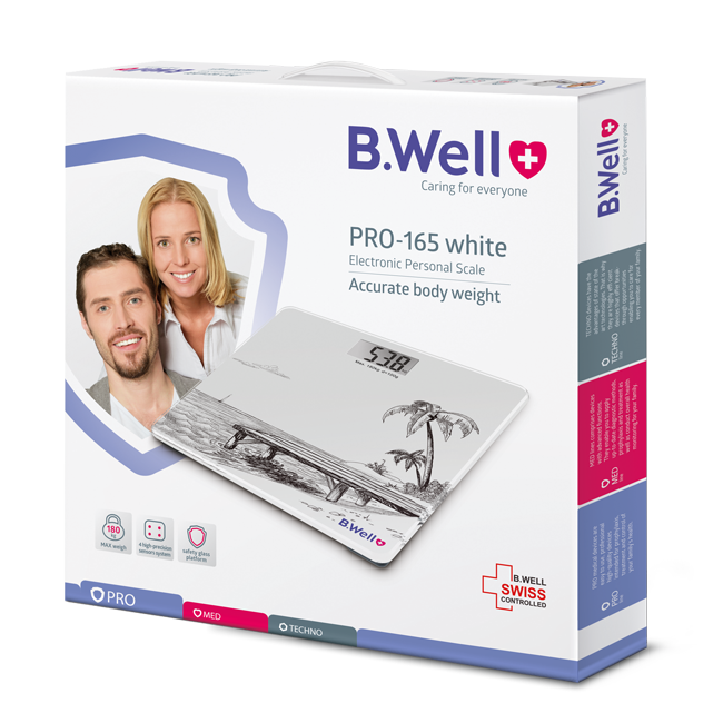 ترازو دیجیتال بی ول مدل B.WELL WK-165 ظرفیت ۱۸۰ کیلوگرم